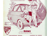 Outro anúncio de 1957, portanto posterior à atualização do modelo; note que o desenho não retrata o carro com perfeição; aparentemente, à falta de uma imagem atualizada, o publicitário simplesmente efetuou um corte-cola do farol antigo, reposicionando-o no para-lama (fonte: Jorge A. Ferreira Jr.).