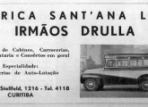 Anúncio da fábrica de carrocerias dos irmãos Drulla publicado em 1952. 