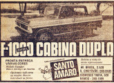 Publicidade em jornal carioca anunciando a F-1000 cabine-dupla da Santo Amaro.    