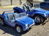 O carro infantir Jr ao lado de um buggy Sarrus (fonte: Paulo Roberto Steindoff / clubeminicarros).