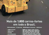 Frota de blindadso SBB ilustrando publicidade da transportadora de valores Prosegur, publicada em novembro de 2014.