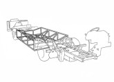 Exemplo de complementação dos dois sub-chassis do modelo K 112 para a construção de carrocerias monobloco rodoviárias. 