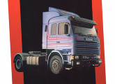 Scania R 113 H, com 360 cv, cabine-leito e kit aerodinâmico opcional, um dos modelos da Série 3 de 1991.