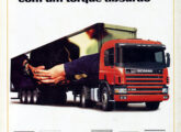 Propaganda de setembro de 2006 para o modelo P 310 EV, com motor de nove litros.