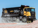 G 480 Heavy Tipper, 8x4 próprio para mineradoras, mundialmente lançado pela Scania em 2017.