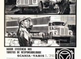 Caminhões Scania L 76 em publicidade de abril de 1965.