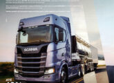 Publicidade de setembro de 2019 para a nova geração de caminhões Scania, que economiza até 12% de combustível.