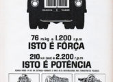 O Scania L 76 possuía o maior torque do mercado; a propaganda é de fevereiro de 1966.