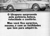 Publicidade de 1966 anunciando o Uirapuru - o antigo Brasinca 4200 GT já então fabricado pela STV.   
