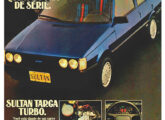 Sultan Targa Turbo: segundo a publicidade, "o primeiro carro brasileiro com motor turbo de série" (fonte: Jorge A. Ferreira Jr.).