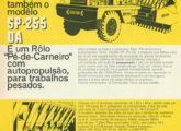 Pé-de-carneiro autopropelido SP-255 em peça publicitária de julho de 1968.