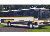 TH-260-R, a carroceria Thamco para turismo e pequenas distâncias rodoviárias; o ônibus traz as cores da empresa Paulotur, de Florianópolis (SC). 