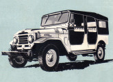 Toyota Bandeirante 1964 com quatro portas e capota de lona; este modelo foi fabricado por pouco tempo. 