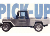 Picape Toyota Bandeirante, que acabara de receber relevos de reforço nas duas portas; a imagem foi retirada de um folheto de publicidade de 1965. 