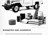 Publicidade de fevereiro de 1965 preparada para a primeira versão da picape Toyota.
