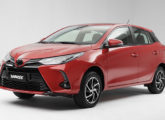 Apresentada como modelo 2023, a linha Yaris com nova frente foi lançada em janeiro do ano anterior.