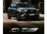 Propaganda de página inteira de jornal, do início de março de 2026, para Yaris Cross, "seu primeiro híbrido Toyota".