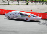 Na categoria Gasolina, a Eco-Marathon Brasil 2018 teve como vencedora a equipe Drop Team, do Instituto Federal do Rio Grande do Sul, de Erechim; na imagem, seu carro na competição de 2017, onde a equipe conquistou o terceiro lugar (fonte: portal jornalboavista). 