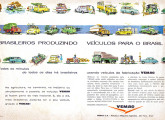 A variada linha de veículos fabricados pela Vemag no alvorecer da nossa indústria automobilística, então já agregando os tratores Massey-Ferguson; a propaganda é de 1959.
