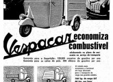 Propaganda de 1963 mostrando os dois modelos de carroceria disponíveis para o Vespacar: picape e furgão.