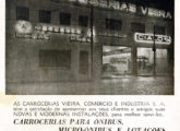 Publicidade de meados da década de 50 anunciando a inauguração da nova fábrica da Vieira no Centro do Rio de Janeiro (fonte: Jorge A. Ferreira Jr.).