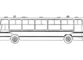 Ônibus para operar em pátios de aeroportos, projetado e construído pela Vieira em 1969 (fonte: Jorge A. Ferreira Jr. / O Globo).