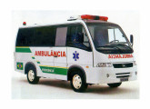 Em 2004 a Marcopolo disponibilizou toda a linha Volare nas versões ambulância e UTI, com duas portas traseiras e divisória para o motorista, porém a procura foi reduzida e a proposta abandonada, só sendo reapresentada seis anos depois; na imagem, o modelo A5.    