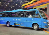 Fly 10 a biometano, no stand da Volare na Lat.Bus (foto: portal onibusetransporte).