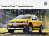 Saveiro Cross ilustrando ficha técnica para as versões Cross e Trooper 2014.