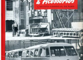 Capa da revista Automóveis & Acessórios de dezembro de 1957, editada por ocasião do lançamento da Kombi nacional; em segundo plano, a prensa de 1.100 t da VW, a maior da América Latina.