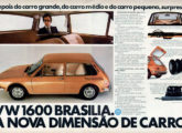 O excepcional projeto do Brasília é exaltado nesta propaganda de junho de 1973, preparada para o lançamento do carro.