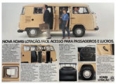 Páginas internas do folheto publicitário de lançamento da Kombi Lotação, em 1983 (fonte: Paulo Roberto Steindoff).