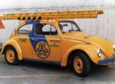 O Fusca foi amplamente utilizado como veículo de serviço; na foto, um carro a álcool da Companhia Telefônica de São Paulo (fonte: Pepi Scharinger).
