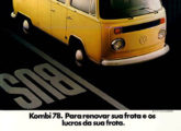Publicidade da Kombi 1978 (fonte: Jorge A. Ferreira Jr.).
