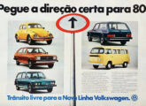 Propaganda para a linha Volkswagen 1980.