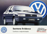 Capa de ficha técnica preparada para o sedã Santana Evidence - nova nomenclatura introduzida no final de 1996.
