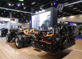 O chassi elétrico da Volkswagen exposto na Lat.Bus 2024 (foto: LEXICAR).