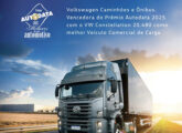 Publicidade de novembro de 2025 registrando a conquista do Prêmio AutoData pelo Constellation 20.480.