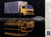 Caminhão leve 7.90, trazendo novos faróis retangulares, em publicidade de junho de 1987.