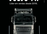 Em 2023, pela quinta vez consecutiva, Volvo FH foi o caminhão mais vendido do Brasil; a propaganda é de março de 2024.