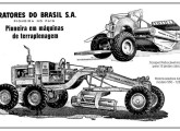 Motoniveladora Adams 550, nacionalizada pela Tratores do Brasil em 1956; o scraper CT também era nacional (fonte: site hm-museum).