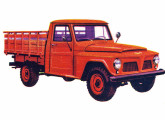 Picape Jeep na versão com carroceria de madeira.      