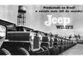 Primeiros jipes montados no Brasil pela Willys; a imagem foi retirada de anúncio de dezembro de 1954, mostrado a seguir. 