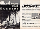 Propaganda de lançamento do Renault Gordini, veiculada em julho de 1962. 