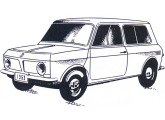 Projeto E: em ilustração da revista AutoData, a imagem do que poderia ter sido o primeiro carro popular brasileiro (fonte: AutoData).   