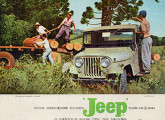 Jeep Universal na exploração de madeira no Paraná: a publicidade da Willys explorou exaustivamente a capacidade do Jeep para o trabalho no campo; o anúncio é de dezembro de 1959.