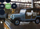 Jeep 101 de quatro portas, também fotografado no interior da fábrica para a campanha de lançamento da linha 1962. 