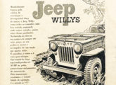 Em novembro de 1954, mês da publicação deste anúncio, os Jeeps já eram montados no Brasil pela Willys com 30% de nacionalização.