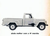 Para 1965, a picape Jeep 4x2 ganhou câmbio de quatro marchas sincronizadas - única na categoria, conforme informa esta publicidade.