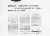 A redução do preço do Jeep em função de sua nacionalização é o tema desta publicidade de novembro de 1956.